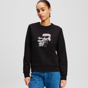 RHINESTONE IKON KARL & CHOUPETTE SWEATSHIRT