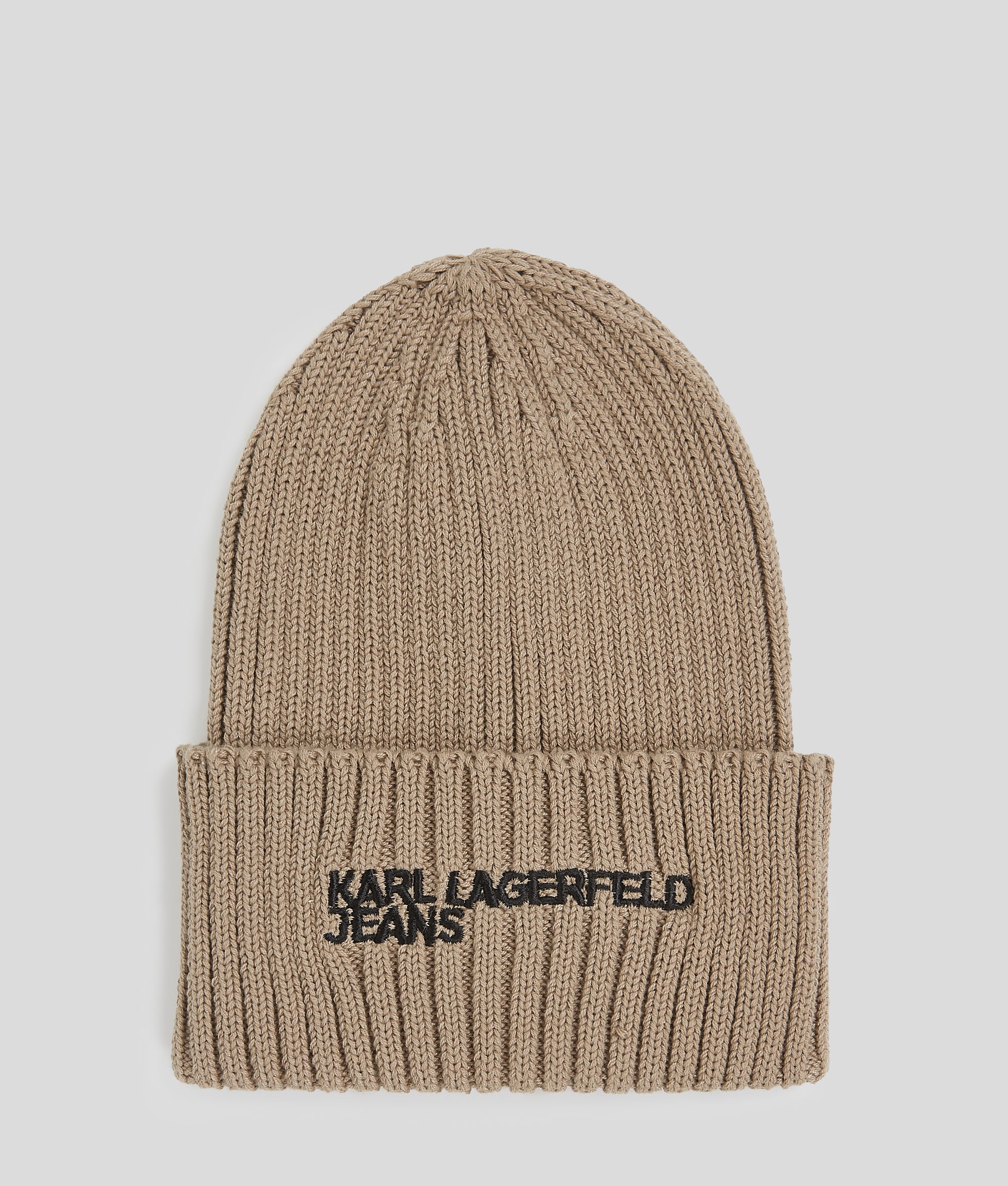 LOGO RIBBED BEANIE