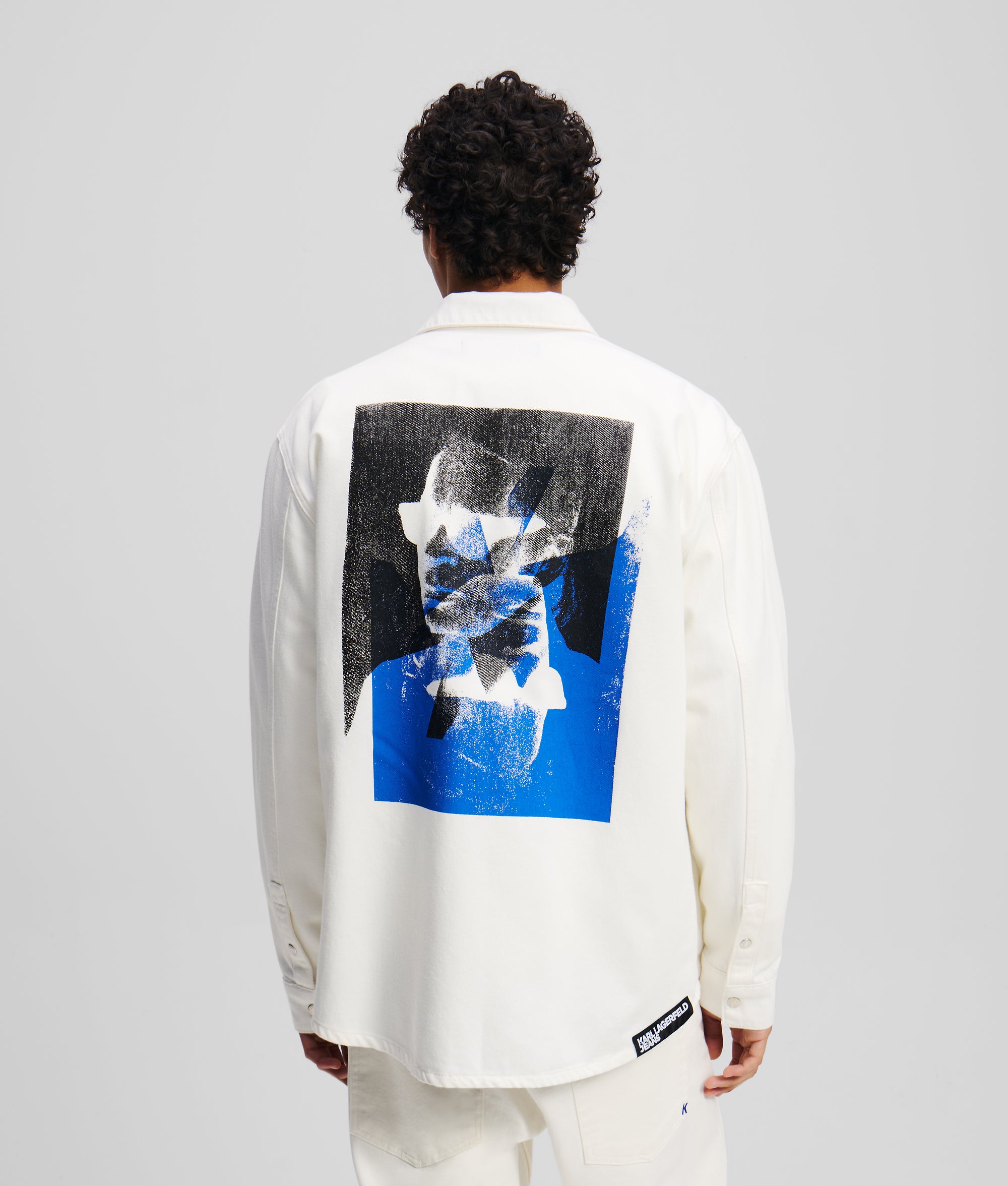 KARL PRINT DENIM OVERSHIRT