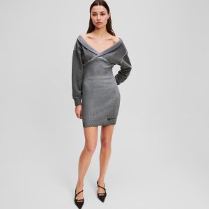 OFF-SHOULDER SWEAT DRESS