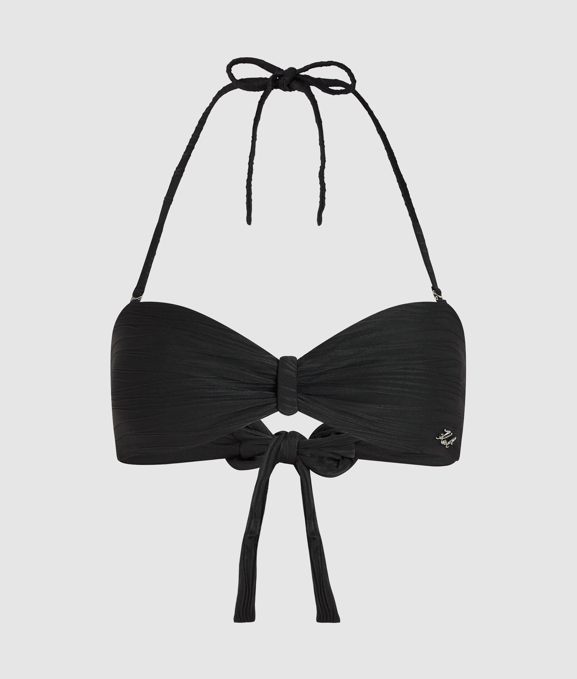 RIBBED BANDEAU BIKINI TOP - Image 5