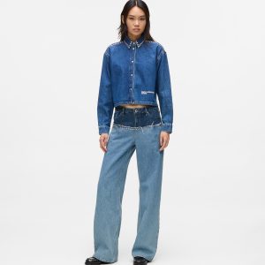 Colorblock relaxed jeans