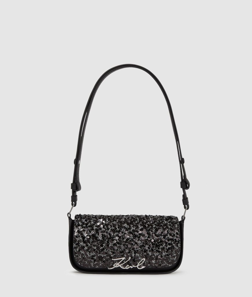K/Signature sequin crossbody bag