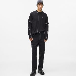 Contrast stitch cargo pants