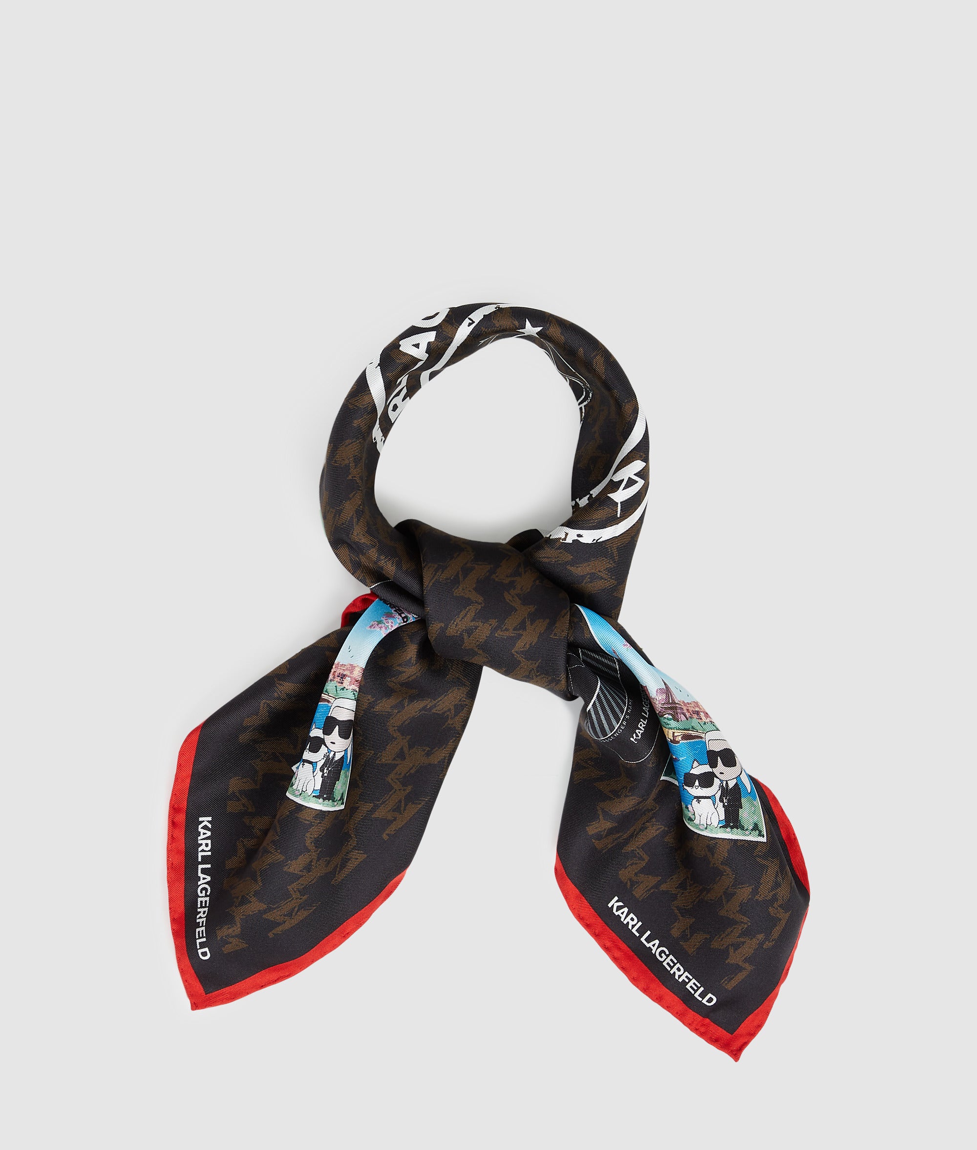 Ikon Monogram travel stamps scarf - Image 3