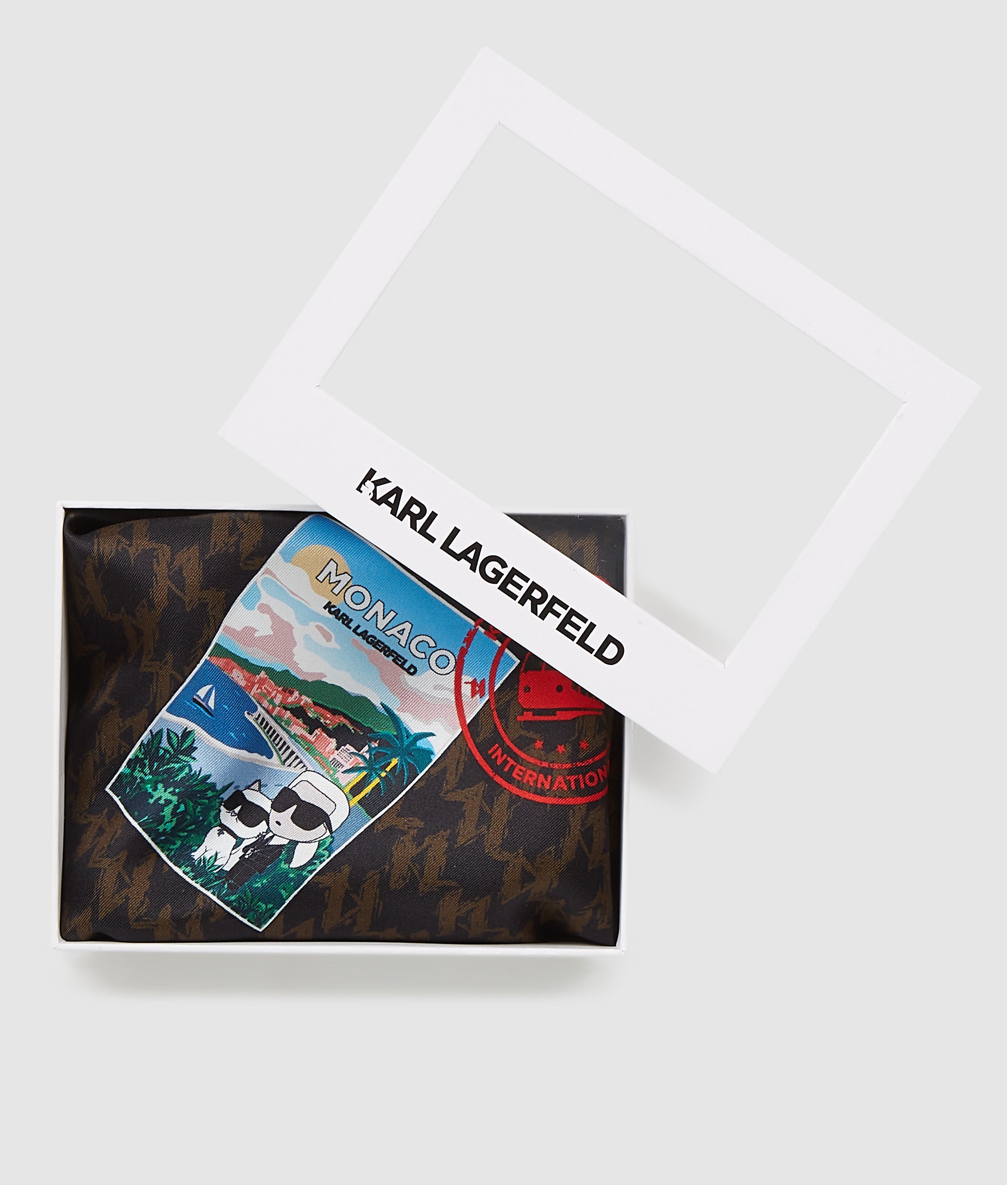 Ikon Monogram travel stamps scarf - Image 5